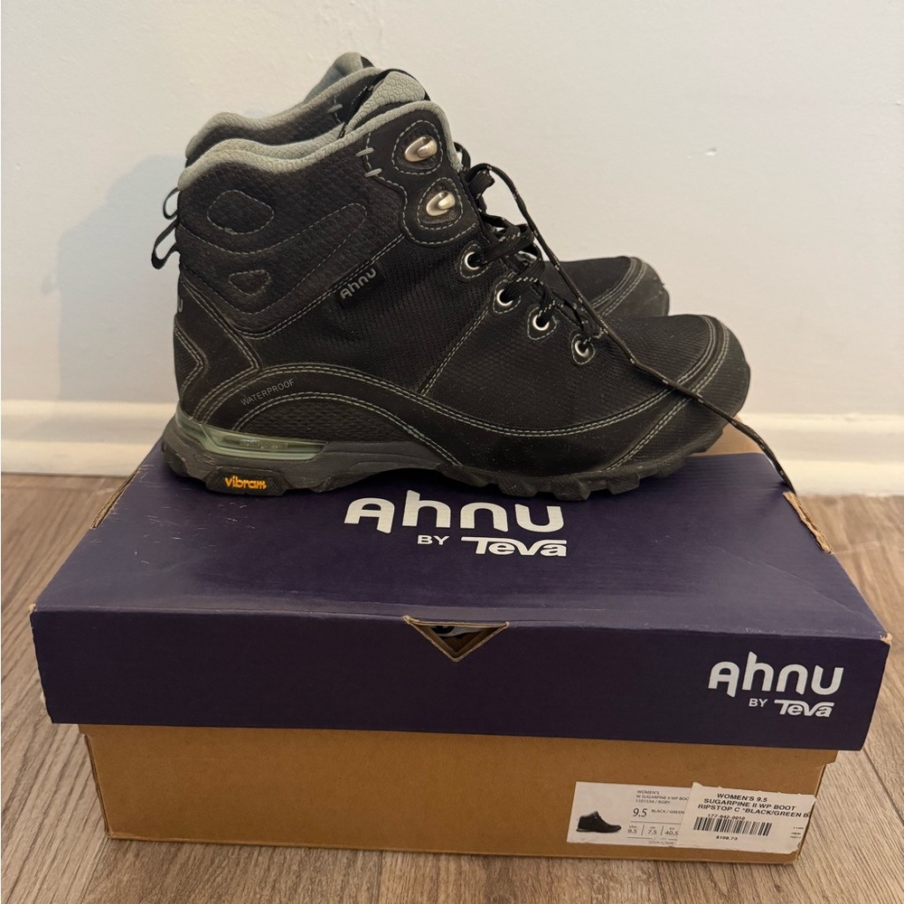black hiking boots